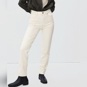 NWT Everlane High Rise Cheeky Jean In Ecru